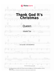 Sheet music, chords Queen - Thank God It's Christmas