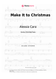 Sheet music, chords Alessia Cara - Make It to Christmas