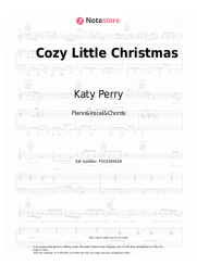 Sheet music, chords Katy Perry - Cozy Little Christmas