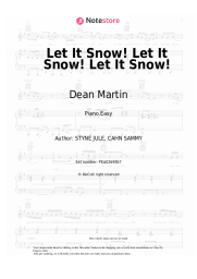 Sheet music, chords Dean Martin - Let It Snow! Let It Snow! Let It Snow!