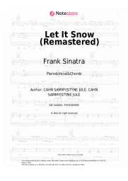 Sheet music, chords Frank Sinatra - Let It Snow (Remastered)