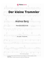 Sheet music, chords Andrea Berg - Der kleine Trommler