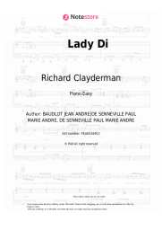 Sheet music, chords Richard Clayderman - Lady Di