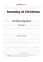 Sheet music, chords Christina Aguilera - Someday at Christmas