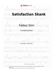 Sheet music, chords Fatboy Slim, The Rolling Stones - Satisfaction Skank