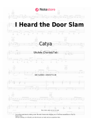 Sheet music, chords Catya - I Heard the Door Slam
