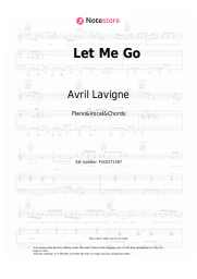 Sheet music, chords Avril Lavigne, Chad Kroeger - Let Me Go