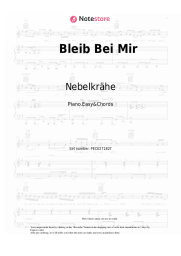 Sheet music, chords Nebelkrähe - Bleib Bei Mir