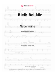 Sheet music, chords Nebelkrähe - Bleib Bei Mir