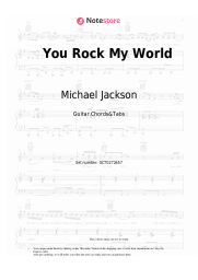 Sheet music, chords Michael Jackson - You Rock My World