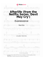 Sheet music, chords Evanescence - Afterlife (from the Netflix Series 'Devil May Cry')