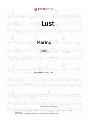 Sheet music, chords Marino, Alexandria - Lust