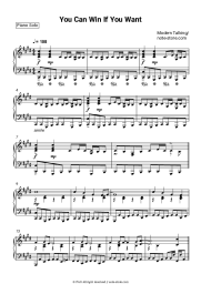 Sheet music, chords Modern Talking - You Can Win If You Want