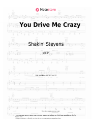 Sheet music, chords Shakin' Stevens - You Drive Me Crazy