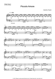 Sheet music, chords Ricchi e Poveri - Piccolo Amore