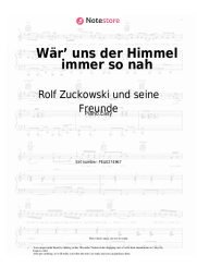 Sheet music, chords Rolf Zuckowski - Wär’ uns der Himmel immer so nah