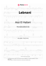Sheet music, chords Assi El Hallani - Lebnani