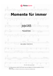 Sheet music, chords JoJo165 - Momente für immer