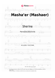 Sheet music, chords Sherine - Masha’er (Mashaer)