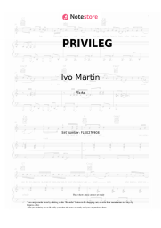 Sheet music, chords Ivo Martin - PRIVILEG