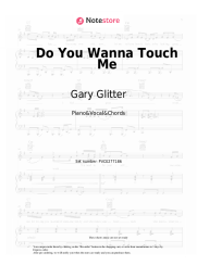 Sheet music, chords Gary Glitter - Do You Wanna Touch Me