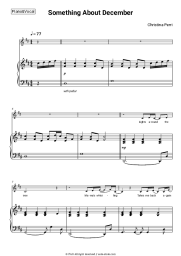 Sheet music, chords Christina Perri - Something About December