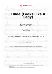 Sheet music, chords Aerosmith - Dude (Looks Like A Lady)