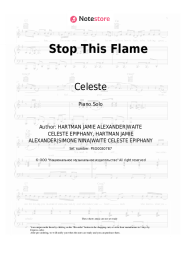 Sheet music, chords Celeste - Stop This Flame