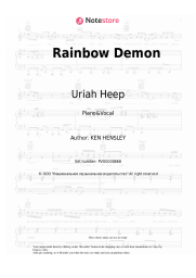 Sheet music, chords Uriah Heep - Rainbow Demon