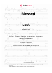 Sheet music, chords LIZER - Blessed