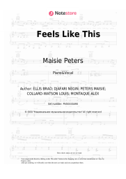 Sheet music, chords Maisie Peters - Feels Like This
