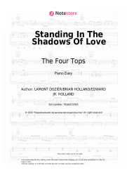 Sheet music, chords The Four Tops - Standing In The Shadows Of Love