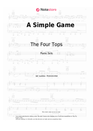 Sheet music, chords The Four Tops - A Simple Game