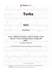 Sheet music, chords NAV, Gunna, Travis Scott -  Turks