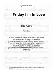 Sheet music, chords The Cure - Friday I'm In Love