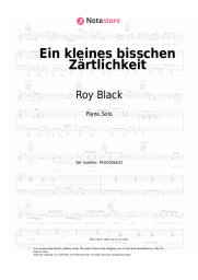 Sheet music, chords Roy Black - Ein kleines bisschen Zärtlichkeit