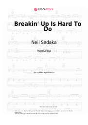 Sheet music, chords Neil Sedaka - Breakin' Up Is Hard To Do