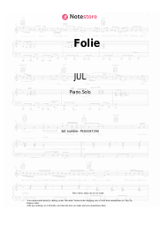 Sheet music, chords JUL - Folie