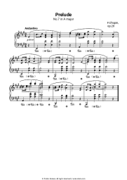 undefined Frederic Chopin - Prelude Op. 28 No. 7 in A major