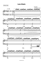 Sheet music, chords Paveier - Leev Marie