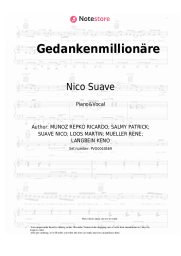Sheet music, chords Nico Suave, Johannes Oerding - Gedankenmillionäre