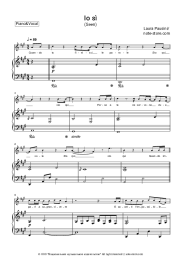 Sheet music, chords Laura Pausini - Io si (Seen)