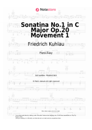 Sheet music, chords Friedrich Kuhlau - Sonatina No.1 in C Major Op.20 Movement 1