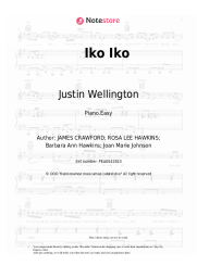 Sheet music, chords Justin Wellington, Small Jam - Iko Iko