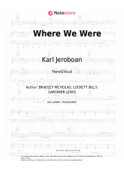 Sheet music, chords Karl Jeroboan - Where We Were