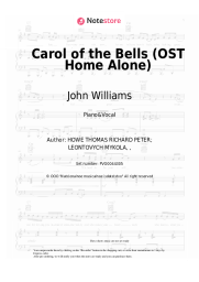 Sheet music, chords John Williams - Carol of the Bells (OST Home Alone)