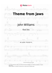 Sheet music, chords John Williams - Theme from Jaws