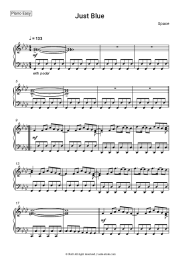 Sheet music, chords Space - Just Blue