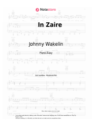 Sheet music, chords Johnny Wakelin - In Zaire