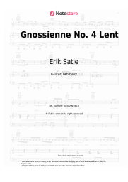 Sheet music, chords Erik Satie - Gnossienne No.4 Lent